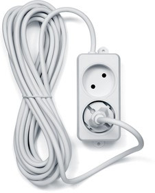 2008685, Удлинитель Гарнизон 2 розетки, допустимый ток 10А, длина 5м.