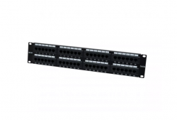 Коммутационная панель SNR, 19" неэкранированная, 2U, 48 портов, cat.5e, горизонтальная заделка