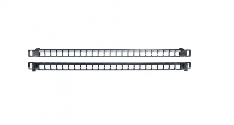 Модульная патч-панель 19", 24 порта, Flat Type, 0.5U, для модулей Keystone Jack (кроме KJ1-C2, KJ2-C5e, KJ2-C6)