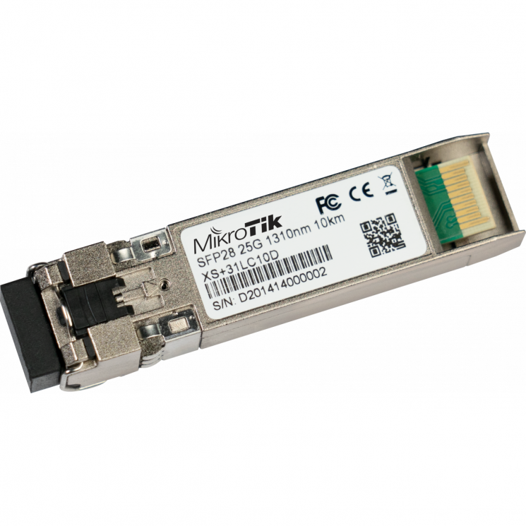 Модуль Mikrotik SFP/SFP+/SFP28 оптический, 1/10/25G, дальность до 10км, 1310нм