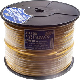 LCM-10 YE, Кабель микр., 2 жилы, 1 экран, D=6.00мм, желтый