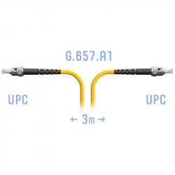 Патчкорд оптический ST/UPC SM G.657.A1 3 метра