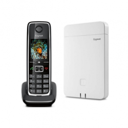 Gigaset Комплект N670IP PRO + C530H PRO, базовая станция, трубка, синглсота DECT, до 20 трубок, POE