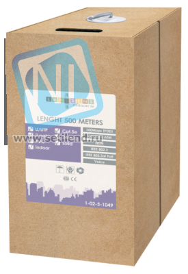 Кабель витая пара LANsens UTP, 2 пары Cat.5e, PVC, indoor, standart, 305м