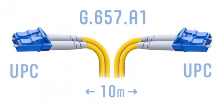 Патчкорд оптический B-Optix LC/UPC SM G.657.A1 Duplex 10 метров