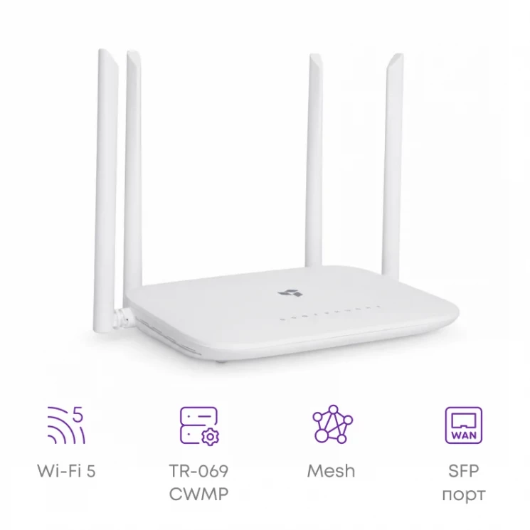 Wi-Fi роутер SNR ADVANCE AC23 SFP, 802.11a/b/g/n, 802.11ac Wave 2, 4xGE RJ45, 1xSFP