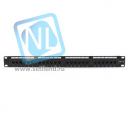Патч-панель неэкранированная SNR, сat.6, 19", 1U, 24 порта