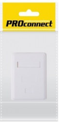 03-0122-9, Розетка сетевая LAN, на стену, (1 гнездо 8Р8С (Rj-45) в экране, 5e кат) (пакет)