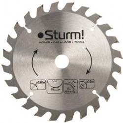 Диск пильный твердосплавный STURM! 9020-140-16-24T 140х16x24 зубьев твердосплавные напайки
