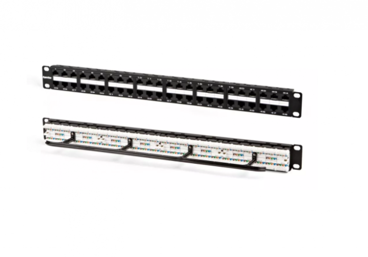 Патч-панель высокой плотности 19", 1U, 48 портов RJ-45, категория 5e, Dual IDC