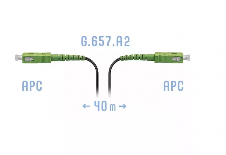 Патчкорд оптический FTTH SC/APC, кабель 604-05-01, 40 метров