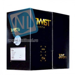Кабель витая пара UTP4 cat.6, TWIST, 305, Cu, 23awg, Indoor, PVC