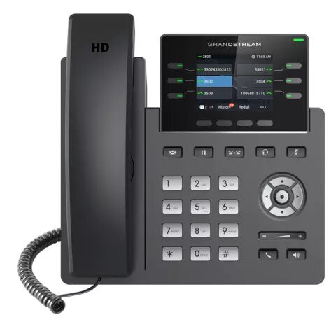 Grandstream GRP2613 - IP телефон. 3 SIP аккаунта, 6 линий, цветной LCD, PoE, (1GbE)Gigabit Ethernet