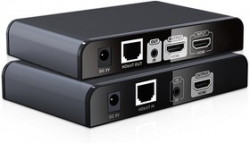 LKV383PRO, Удлинитель HDMI по IP, FullHD, CAT6, до 120 метров, проходной HDMI Lenkeng LKV383PRO