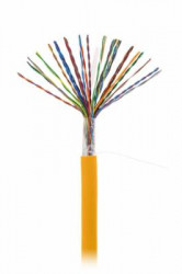Кабель NETLAN U/UTP 25 пар, Кат.5 (Класс D), 100МГц, одножильный, BC (чистая медь), внутренний, LSZH нг(B)-HF, оранжевый, 305м