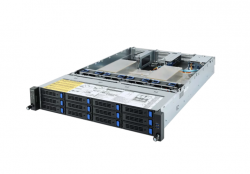 Платформа Gigabyte 2U R282-Z90, До двух процессоров AMD EPYC 7003, DDR4, 8x3,5"/2,5" SATA/SAS, 4x3.5"/2,5 SATA, 2x1000Base-T