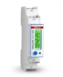 Счётчик электрической энергии EM115-MOD-DO DC, интерфейс RS485 MODBUS. крепление DIN, управляемое реле