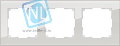 WL01-Frame-03 / Рамка на 3 поста (дымчатый,стекло)