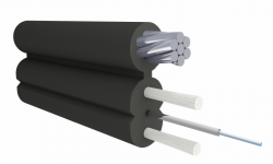 Кабель оптический Alpha Mile Flex FTTx, с дополнительным несущим элементом (трос 1.2 мм), 1 волокно 657A2