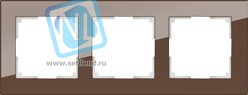 WL01-Frame-03 / Рамка на 3 поста (мокко)