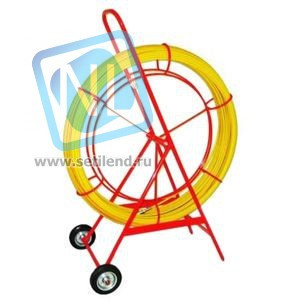 Устройство для затяжки (протяжки) кабеля на тележке, D=11mm, L=150m, цвет - желтый (Германия)