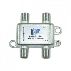 Ответвитель абонентский SNR-T-206 на 2 отвода, вносимое затухание IN-TAP 6dB.