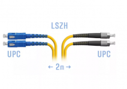 Патчкорд оптический FC/UPC-SC/UPC SM Duplex 2 метра