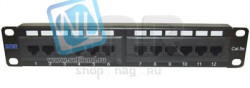 Патч-панель неэкранированная SNR, Cat. 5E, 10", 1U, 12 портов
