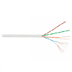 Кабель NIKOLAN U/UTP, 4 пары, Кат.5e, многожильный, 24 AWG, внутренний, LSZH, 305м