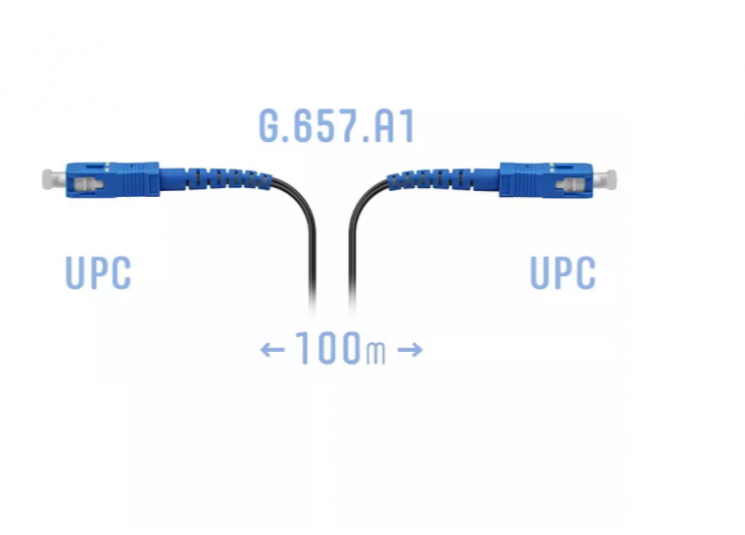 Патчкорд оптический FTTH SC/UPC, кабель 604-04-01, 100 метров