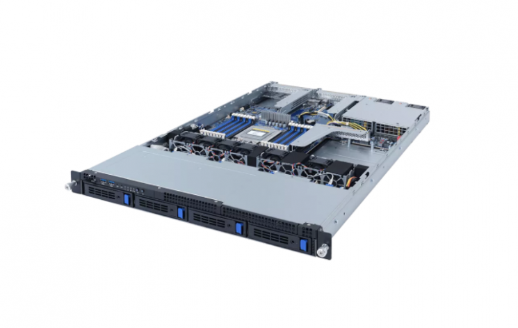 Платформа Gigabyte 1U R162-ZA0, *Один процессор* AMD EPYC 7003, DDR4, 4x3.5"/2.5" SATA/SAS, 2x1000Base-T
