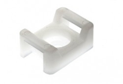 ПМО 15х10 белая, Площадка для крепления стяжки с монтажным отверстием (100 шт.)