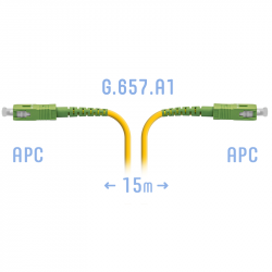 Патчкорд оптический SC/APC SM G.657.A1 15 метров