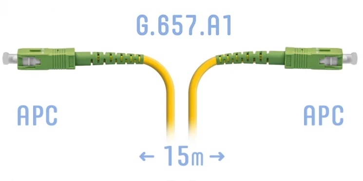 Патчкорд оптический SC/APC SM G.657.A1 15 метров