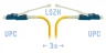 Патчкорд оптический LC/UPC SM Duplex (HD) 3 метра, волокно G.657.A1