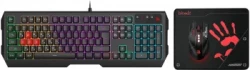 Клавиатура + мышь A4Tech Bloody B1700 клав:черный мышь:черный USB LED