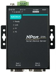 Nport 5210A 2-портовый усовершенствованный асинхронный сервер RS-232 в Ethernet MOXA