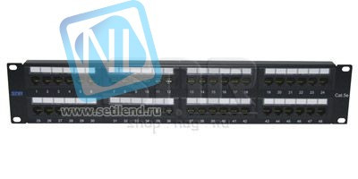 Патч-панель неэкранированная SNR, Cat. 5E, 19", 2U, 48 портов