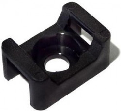 ПМО 15х10 черная, Площадка для крепления стяжки с монтажным отверстием (100 шт.)