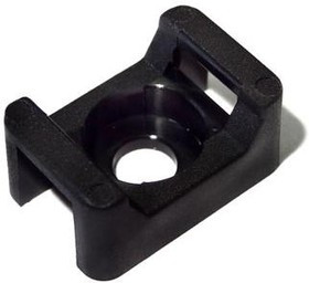 ПМО 15х10 черная, Площадка для крепления стяжки с монтажным отверстием (100 шт.)