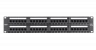 Коммутационная панель NETLAN 19", 2U, 48 портов, Кат.5e (Класс D), 100МГц, RJ45/8P8C, 110/KRONE, T568A/B, неэкранированная, черная