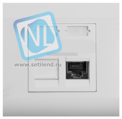 Абонентская розетка SNR, встраиваемая, под модули Keystone, 2 порта