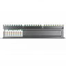 Коммутационная панель NETLAN 19", 1U, 24 порта, Кат.5e (Класс D), 100МГц, RJ45/8P8C, 110/KRONE, T568A/B, экранированная, черная