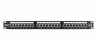 Коммутационная панель NETLAN 19", 1U, 24 порта, Кат.5e (Класс D), 100МГц, RJ45/8P8C, 110/KRONE, T568A/B, экранированная, черная