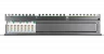 Коммутационная панель NETLAN 19", 1U, 24 порта, Кат.5e (Класс D), 100МГц, RJ45/8P8C, 110/KRONE, T568A/B, экранированная, черная