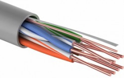 01-0043-2, Кабель UTP 4PR 24AWG, CCA, CAT5e, PVC серый, (бухта 305 м)