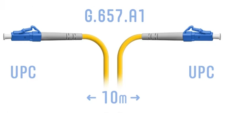 Патчкорд оптический LC/UPC SM G.657.A1 10 метров