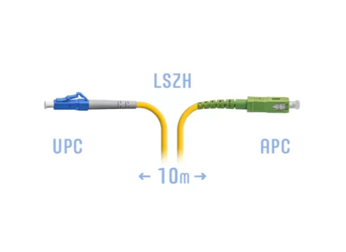 Патчкорд оптический SC/APC-LC/UPC SM 10 метров