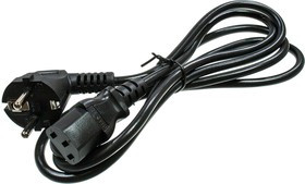 RPC186, Кабель питания с зазем1.8м,черн,10 А,3*075(аналог VDE)