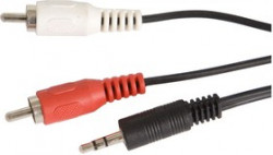 PL1060, Кабель Jack 3.5" mm вилка - 2xRCA вилка, стерео-аудио, 3 м